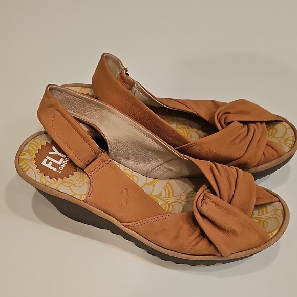 Fly London Yakin Yata Women's Dusty Pink / Taupe Slingback Sandals Size 40 - Picture 5 of 8